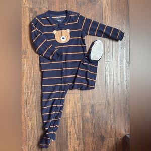 Carter's Striped Bear Pajama Footies